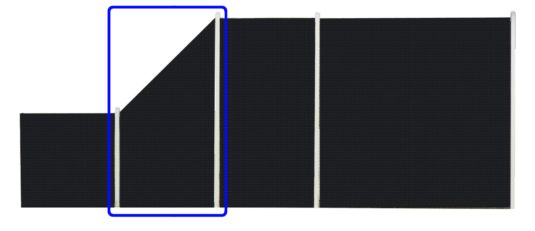 Płot Panelowy Dwustronny 180x180cm Technorattan – kolor brąz jasny + ciemny